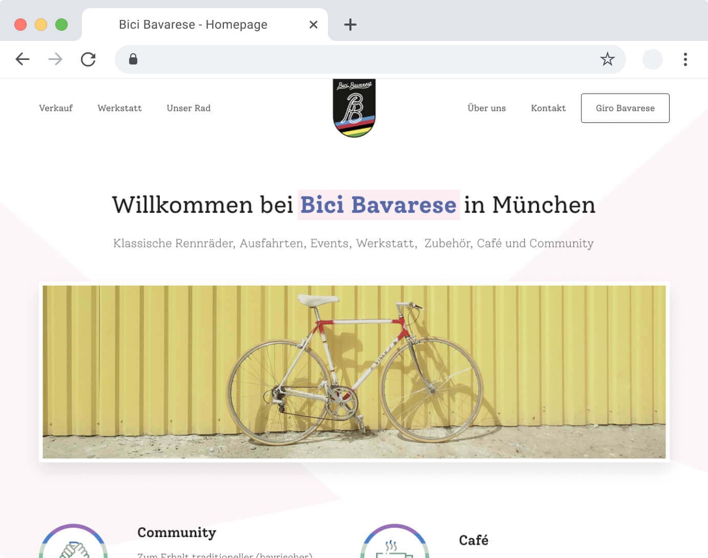 Bike store re-design