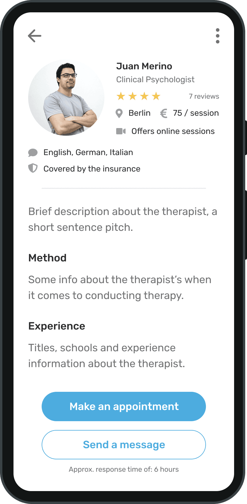 Camino UI Design Screens